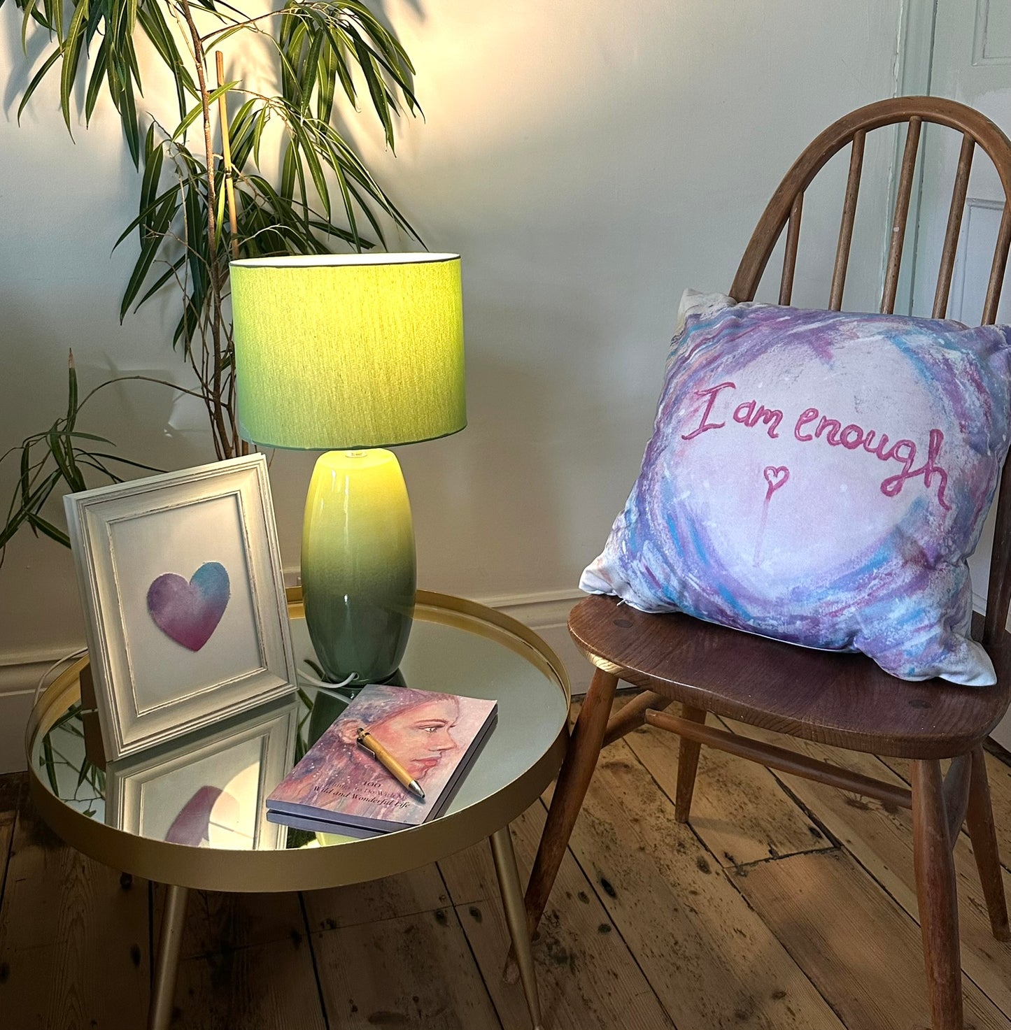 'I Am Enough' - 18" Double-Sided Faux Suede Cushion